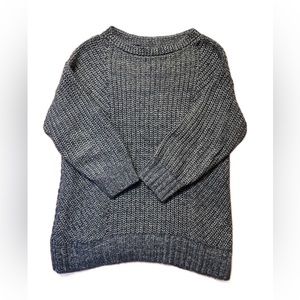 🧵 Lou & Grey Oversized Chunky Knit Round Neck Shades of Blue Sweater